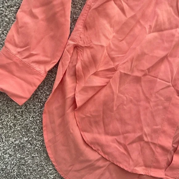 Babaton | Aritzia | Tencel Lyocell Coral Button Down Shirt Small - Picture 4 of 6